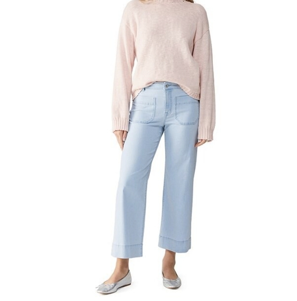 Sky Blue Cropped Women's Jeans